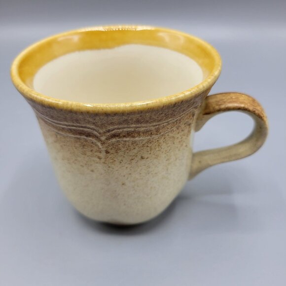 Vintage Mikasa Whole Wheat Stoneware Coffee Mugs Set Of 2 E 8000 Made In Japan - Picture 5 of 14